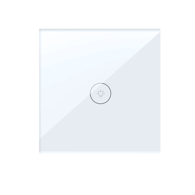 EU Standard Touch WiFi One Switch with White Tempered Glass